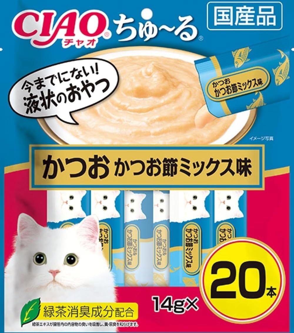 チャオちゅーる 450本 Amazon | チャオ (CIAO) ちゅ~る かつお かつお節ミックス味 14g×20本